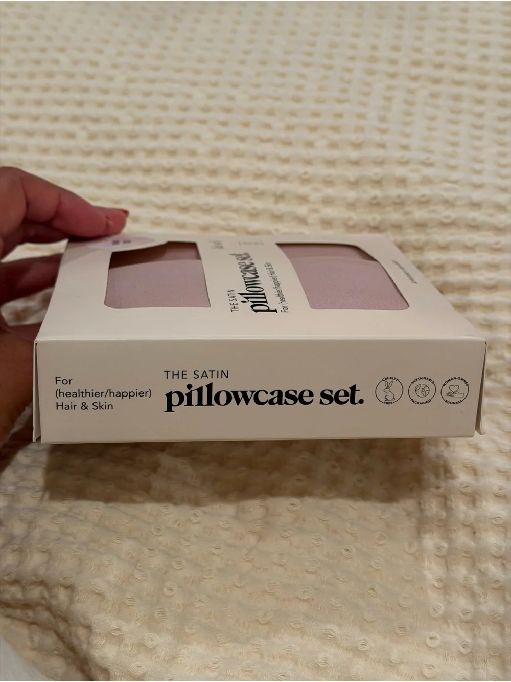 Kitsch Satin Pillowcases - Blush Pink King Set